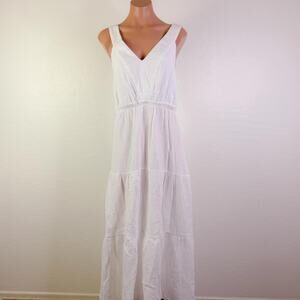 Steve Madden Gauze Cotton Maxi Dress Tiered Smocked Western Coastal Euro NWT XL